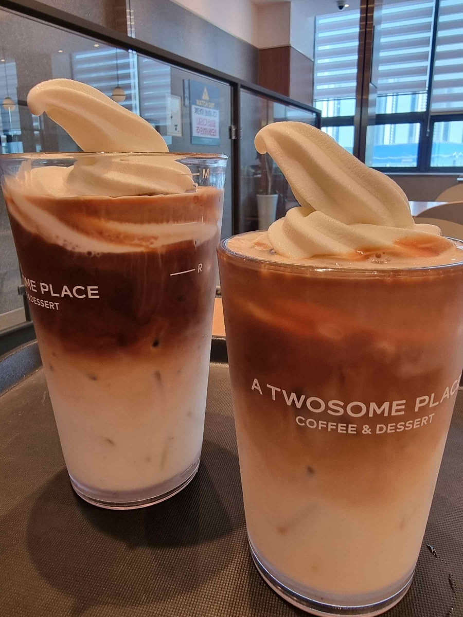 아이스크림 라떼 커피맛을 선택할 수 있어요