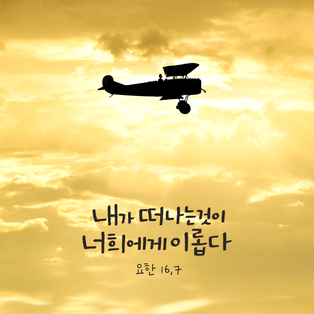 내가 떠나는 것이 너희에게 이롭다 (요한 16,7) by 피어나네 성경 말씀 카드 성경구절 이미지