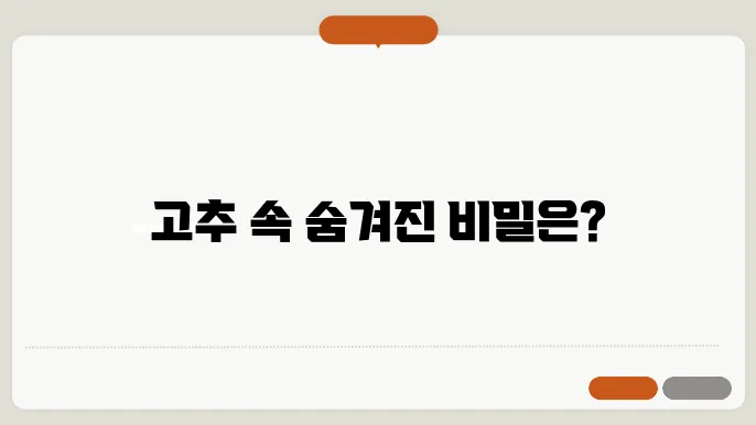 고추의 성분
