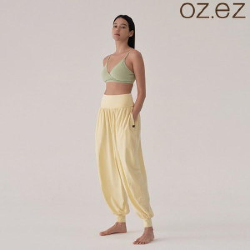 오즈이즈 오즈이즈 여성 크림옐로우 폴드업 하렘 팬츠 바지 OZPN2071