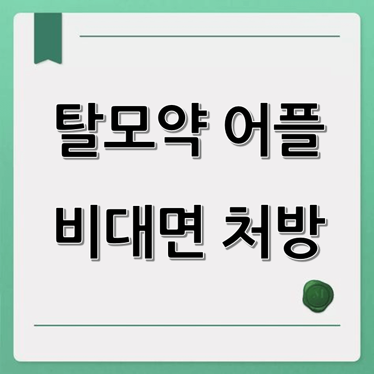 탈모약 어플 비대면 처방