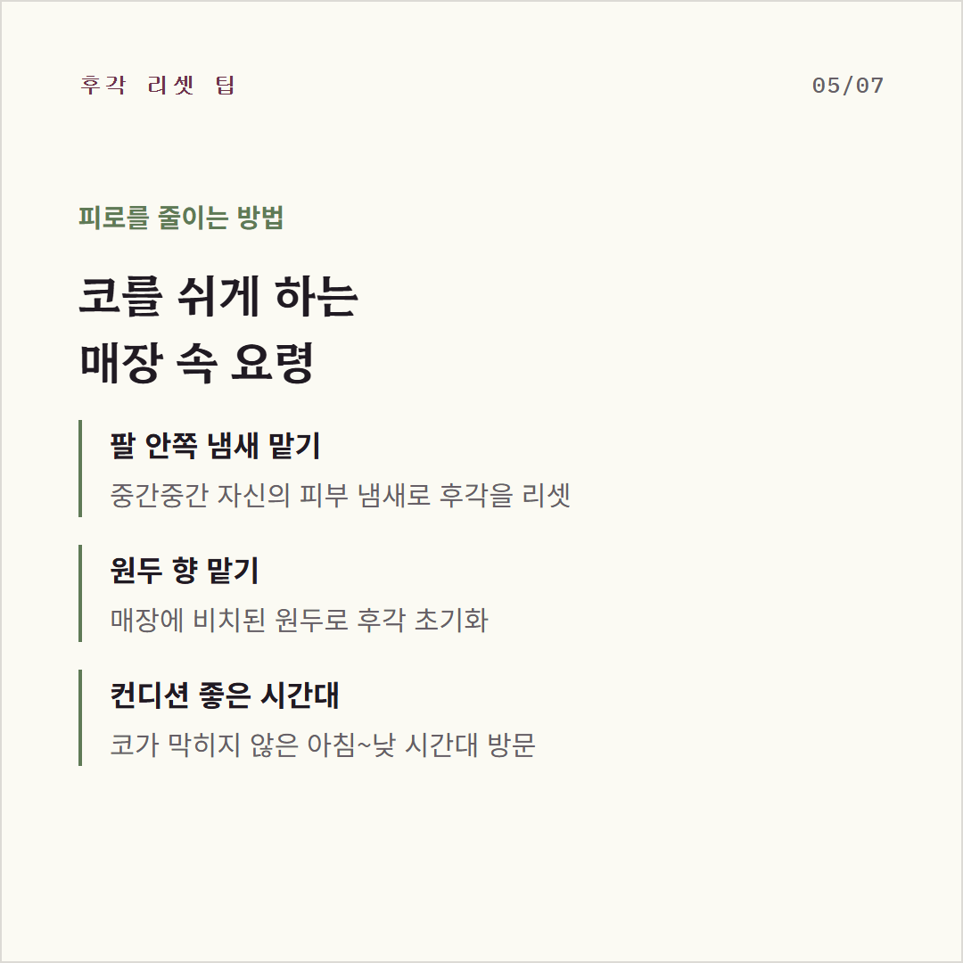 코를 쉬게하는 사진