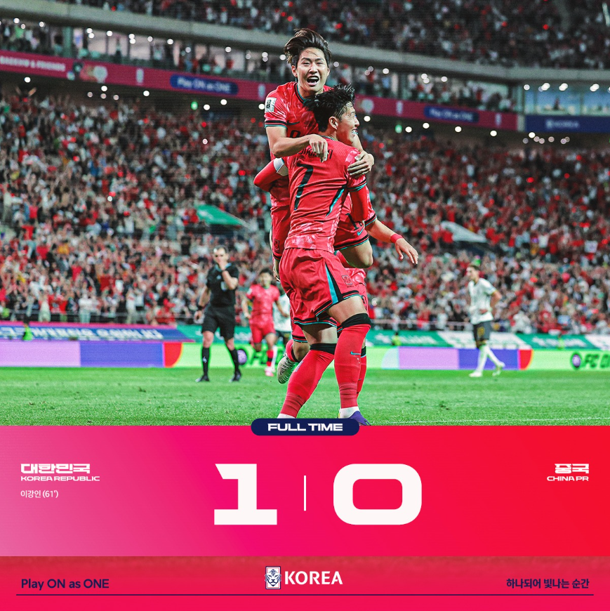 ํ๊ตญ ์ค๊ตญ ์ถ๊ตฌ ํ์ด๋ผ์ดํธ