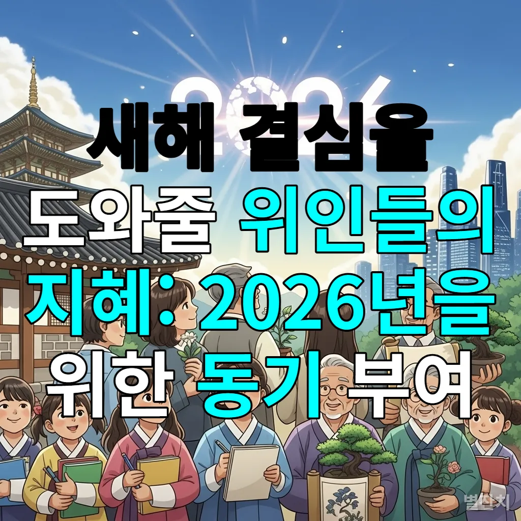 2026년 새해 결심을 다짐하는 한국인들의 희망찬 모습