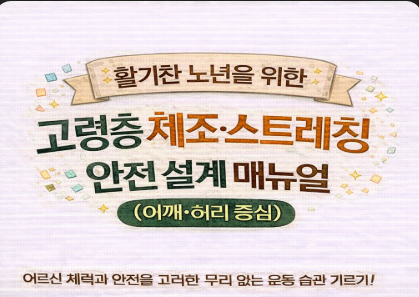 고령층 체조&middot;스트레칭 안전 설계 매뉴얼 (어깨&middot;허리 중심)