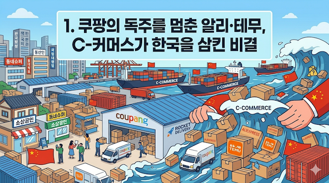 1. 🇨🇳 쿠팡의 독주를 멈춘 알리&middot;테무, C-커머스가 한국을 삼킨 비결