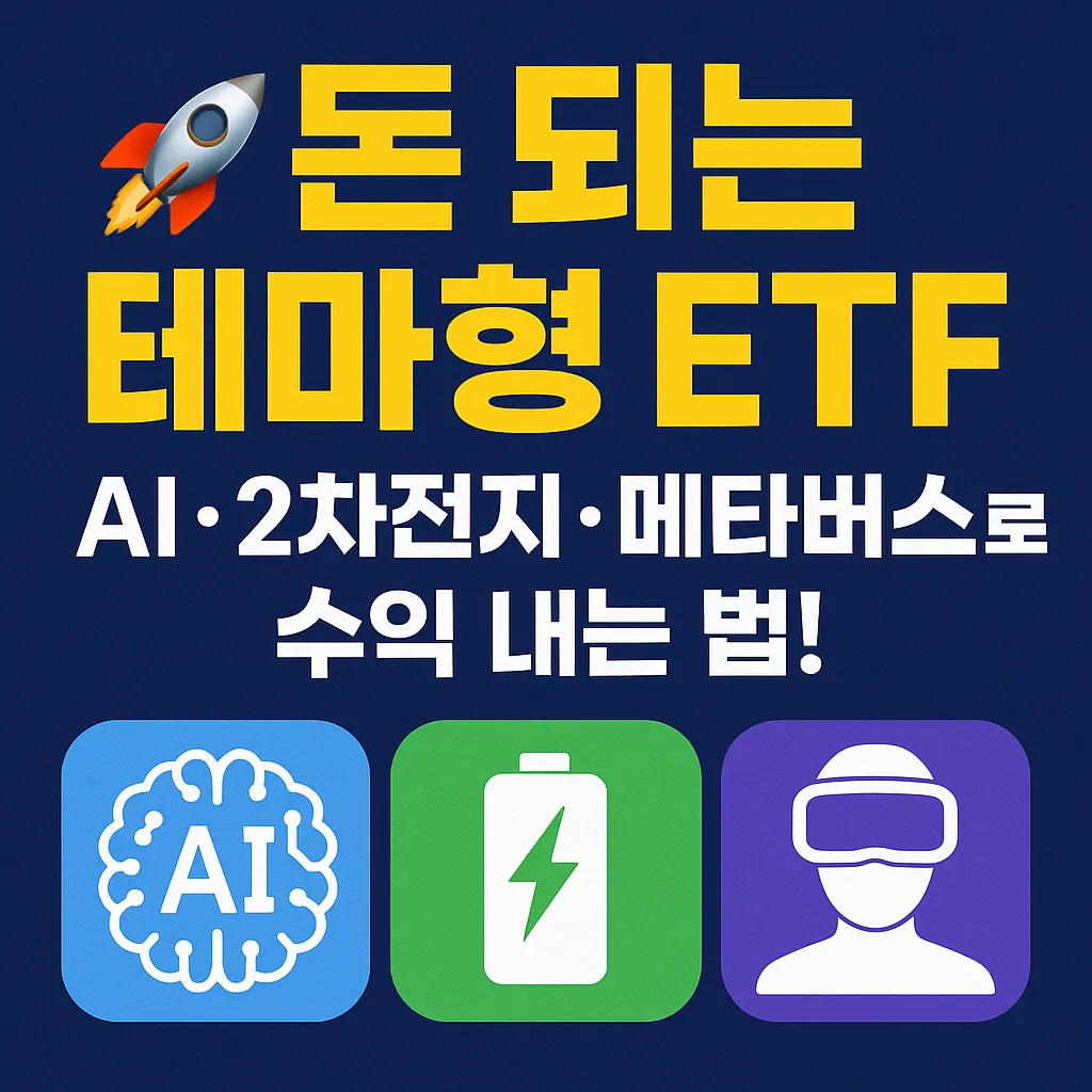 돈 되는 테마형 ETF, AI&middot;2차전지&middot;메타버스로 수익 내는 법!