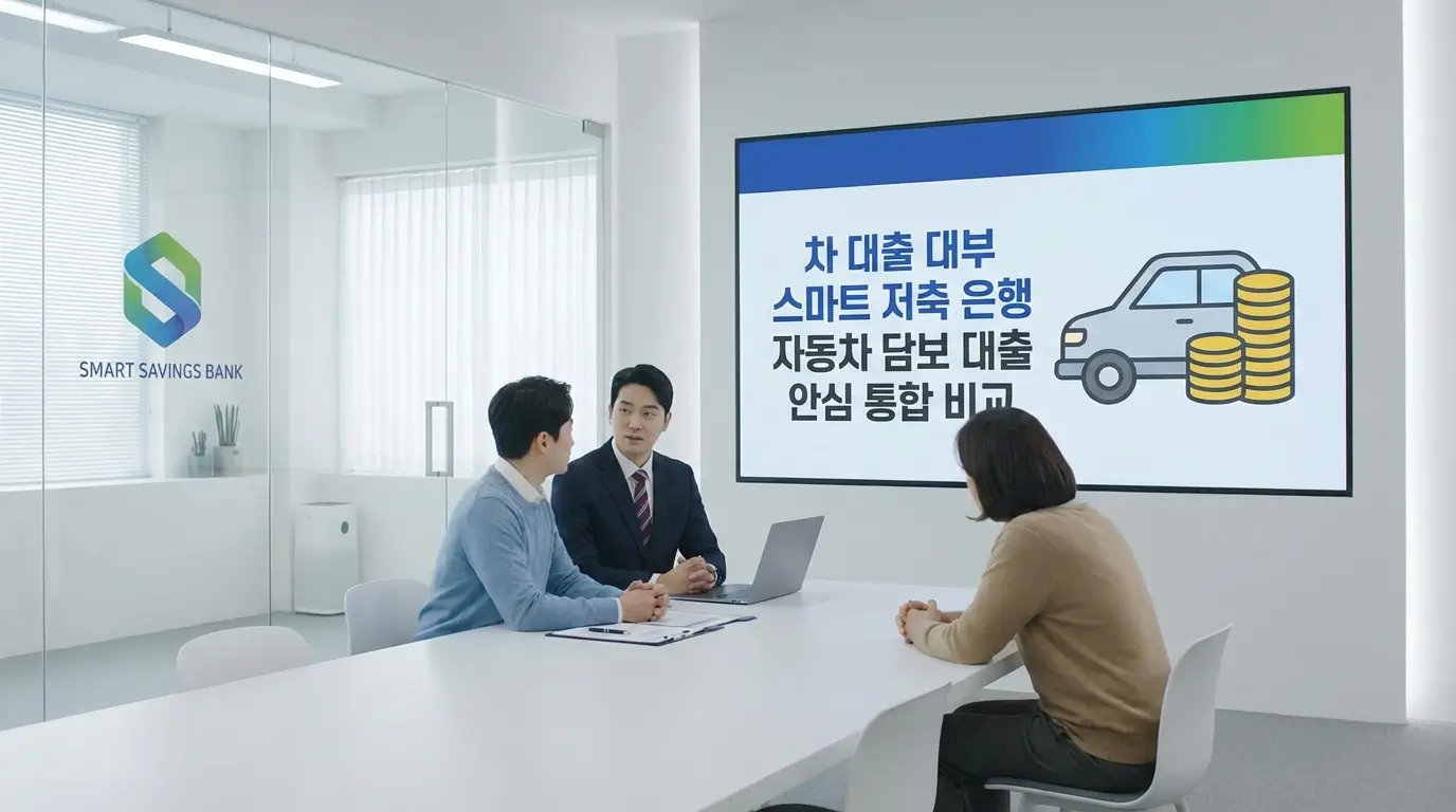 차 대출 대부 스마트 저축 은행 자동차 담보 대출 안심 통합 비교