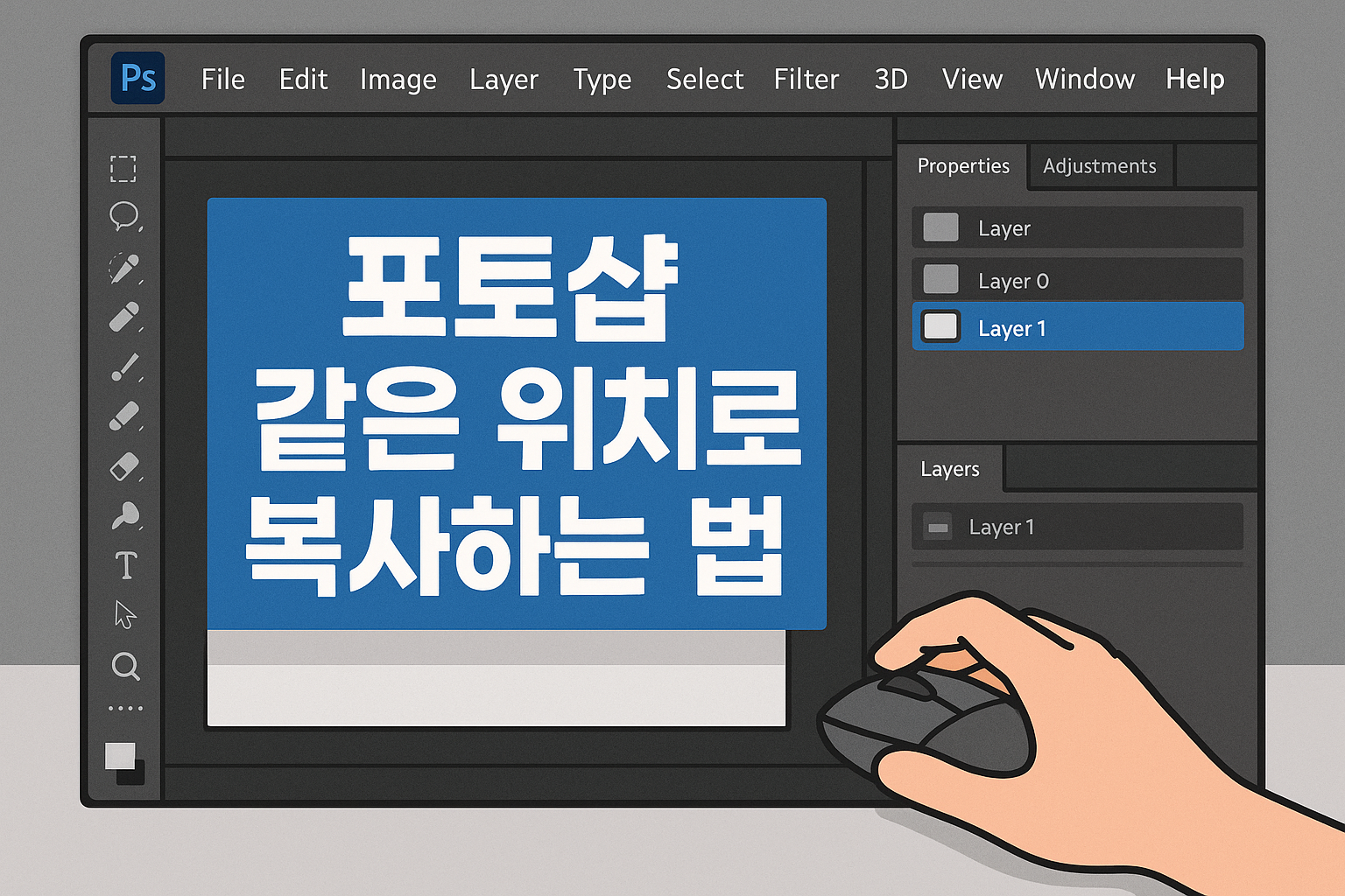 포토샵 같은위치 복사하기