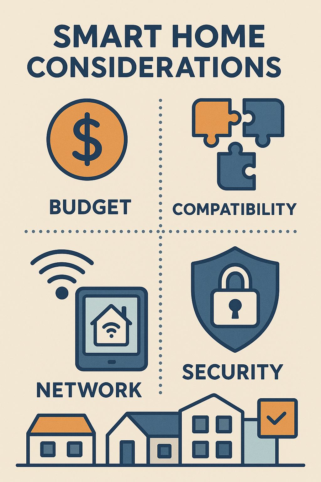 스마트홈 설치시 고려해야 할 사항 안내 이미지