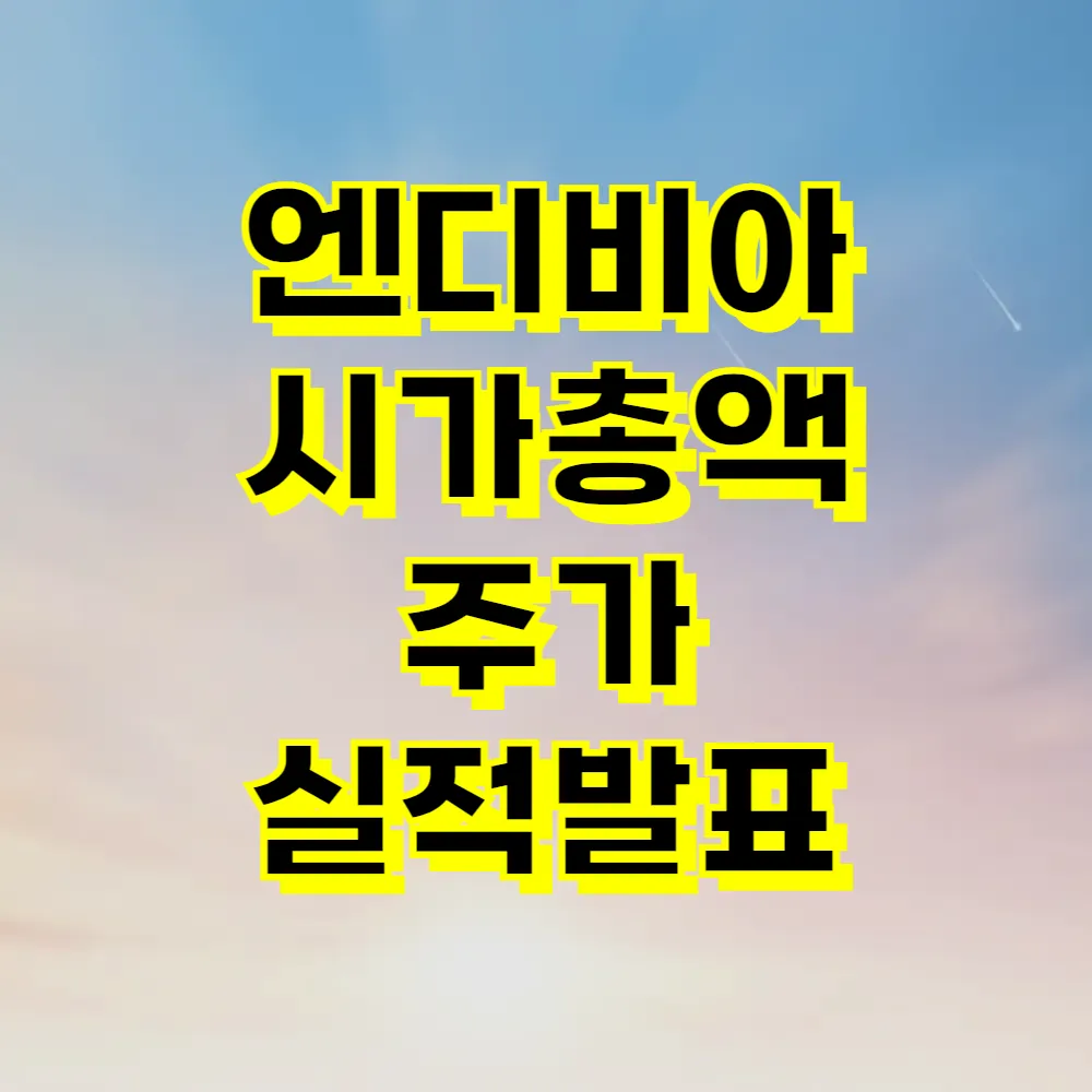 엔디비아 시가총액 주가 실적발표