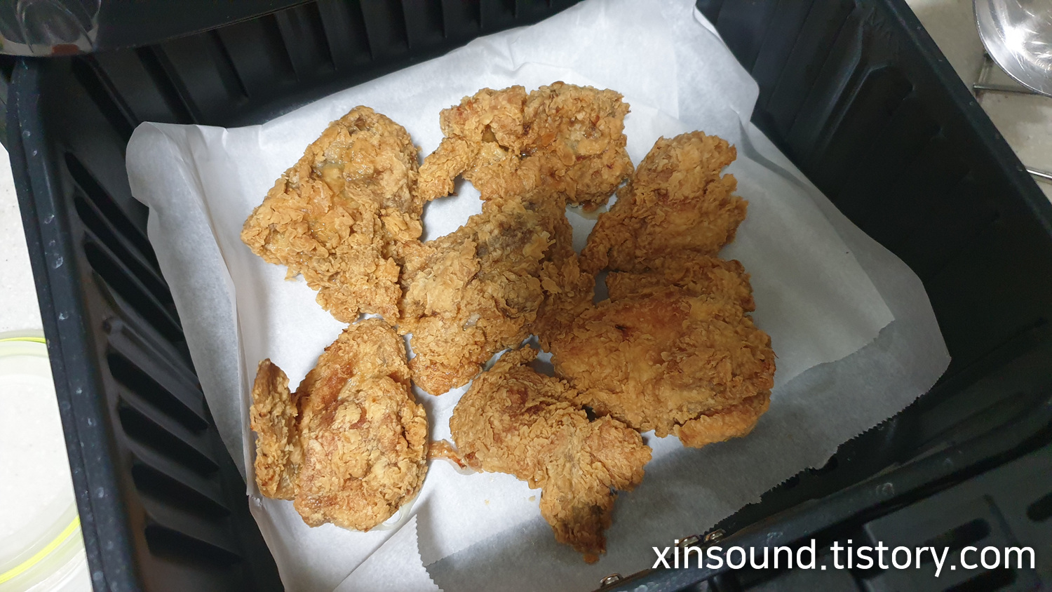 남은 치킨 데우기