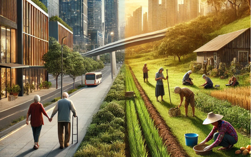 도시와 농촌의 노년생활