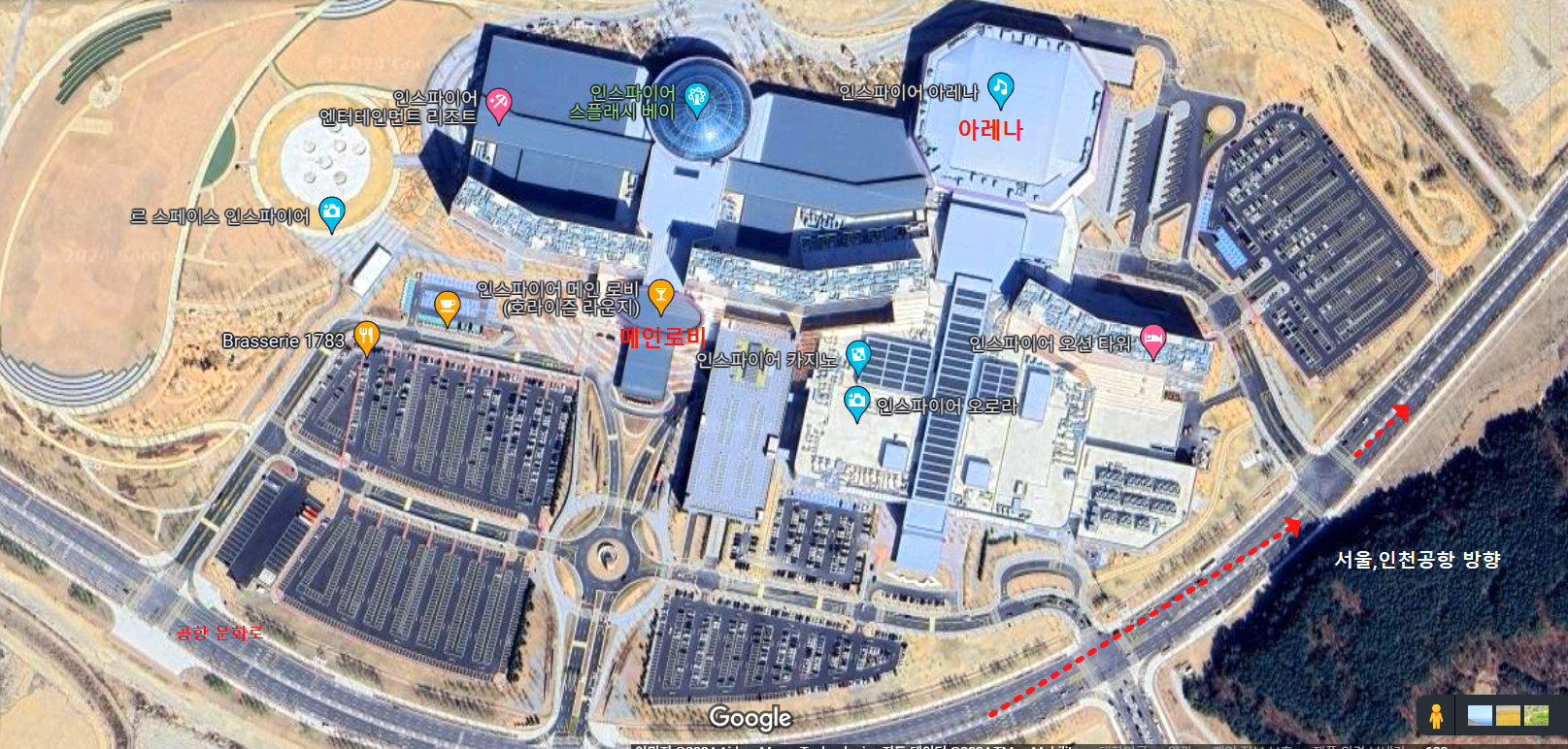 인스파이어 지도