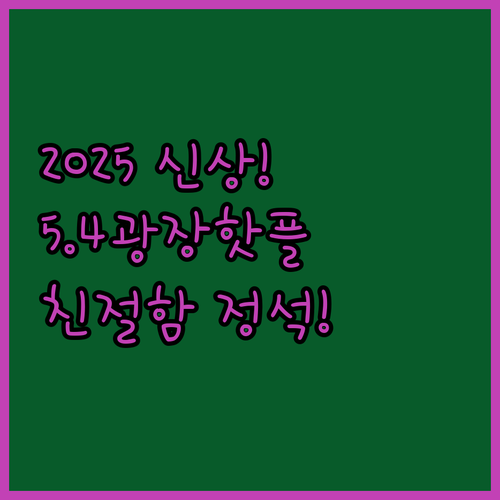 2025년 오픈 핫플 청다오 5.4광..