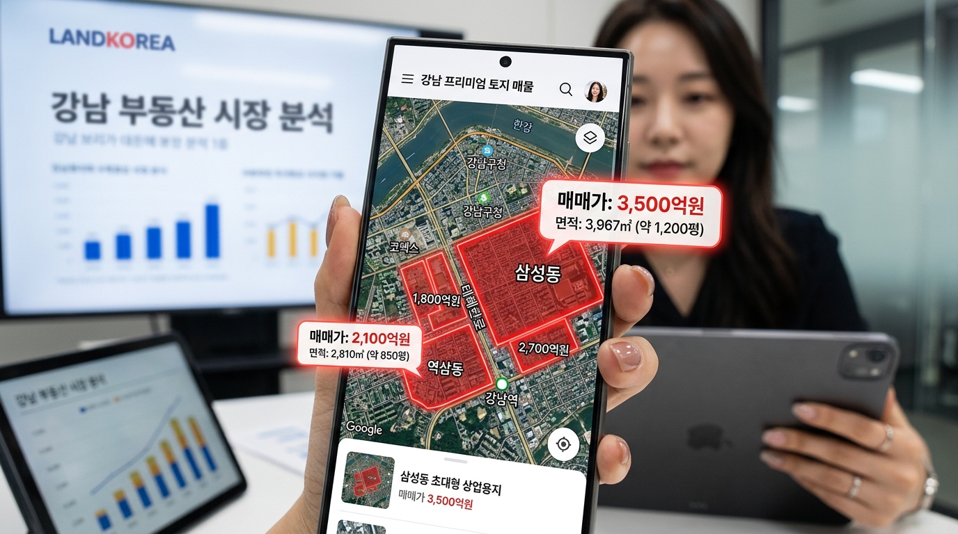 대군부인 저택 부지를 현대 강남 부동산 시세로 분석한 화면