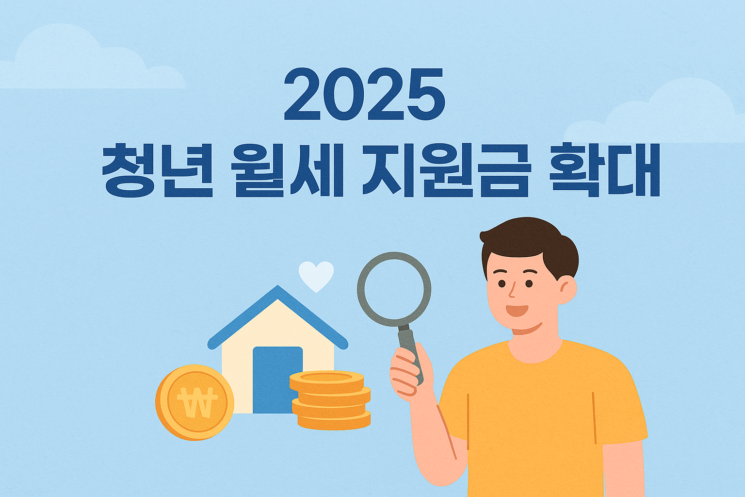 2025 청년 월세 지원금 확대|월 20만·24개월·최대 480만 원 혜택 총정리