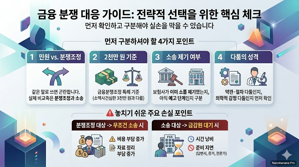 실손보험 분쟁 대응 전략 핵심 체크 포인트 4가지 금액 소송 여부 자료 기준 설명