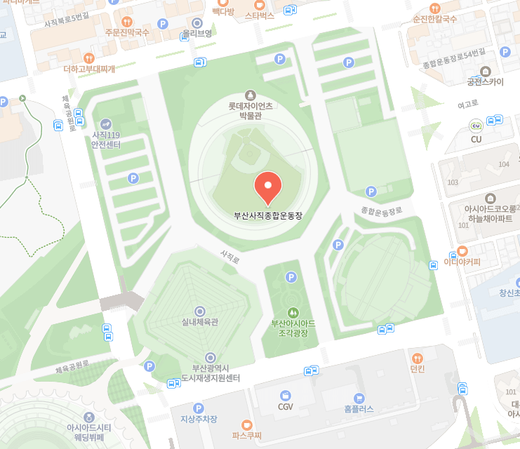 사직야구장 주차장