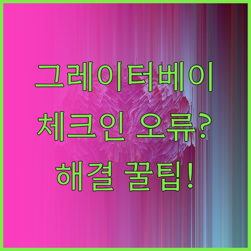 그레이터베이항공 온라인 체크인 오류 ..