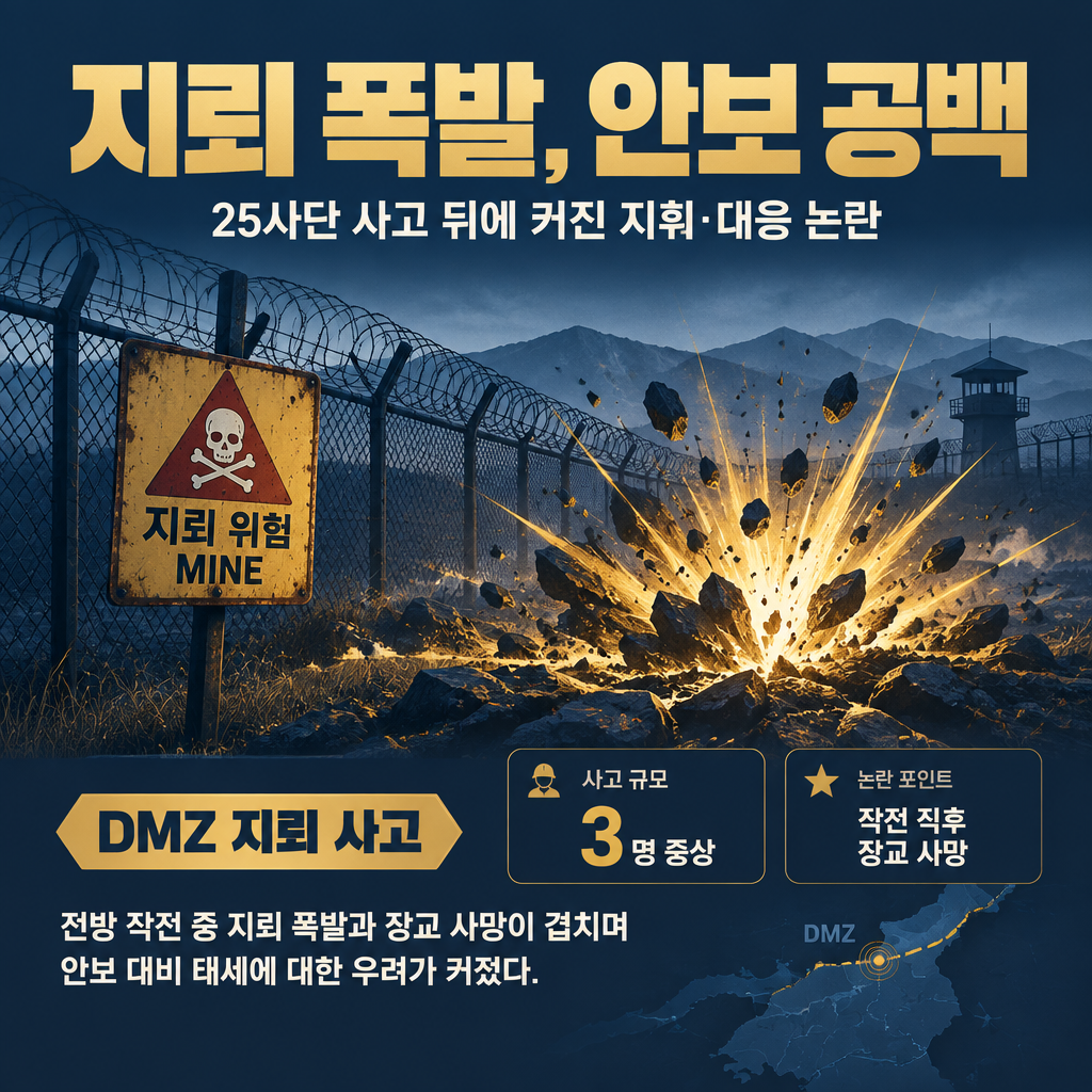 지뢰 폭발,안보 공백