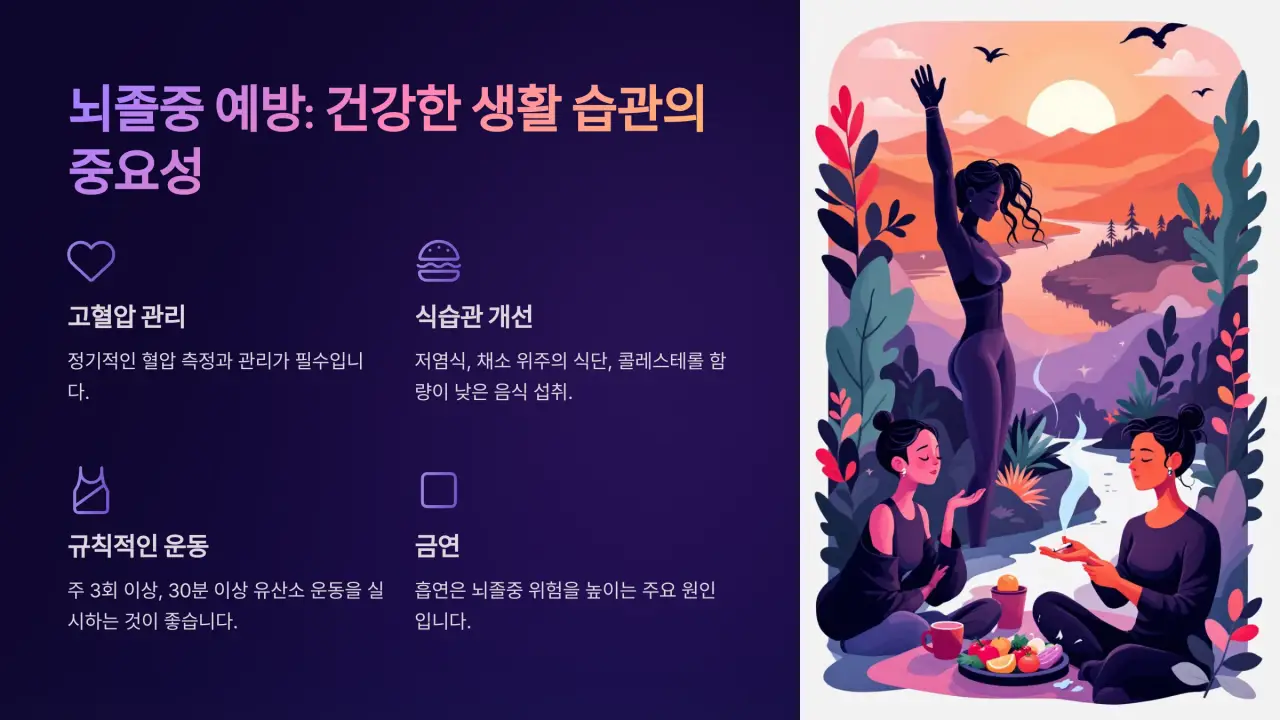 뇌졸중 4. 예방을 위한 생활습관