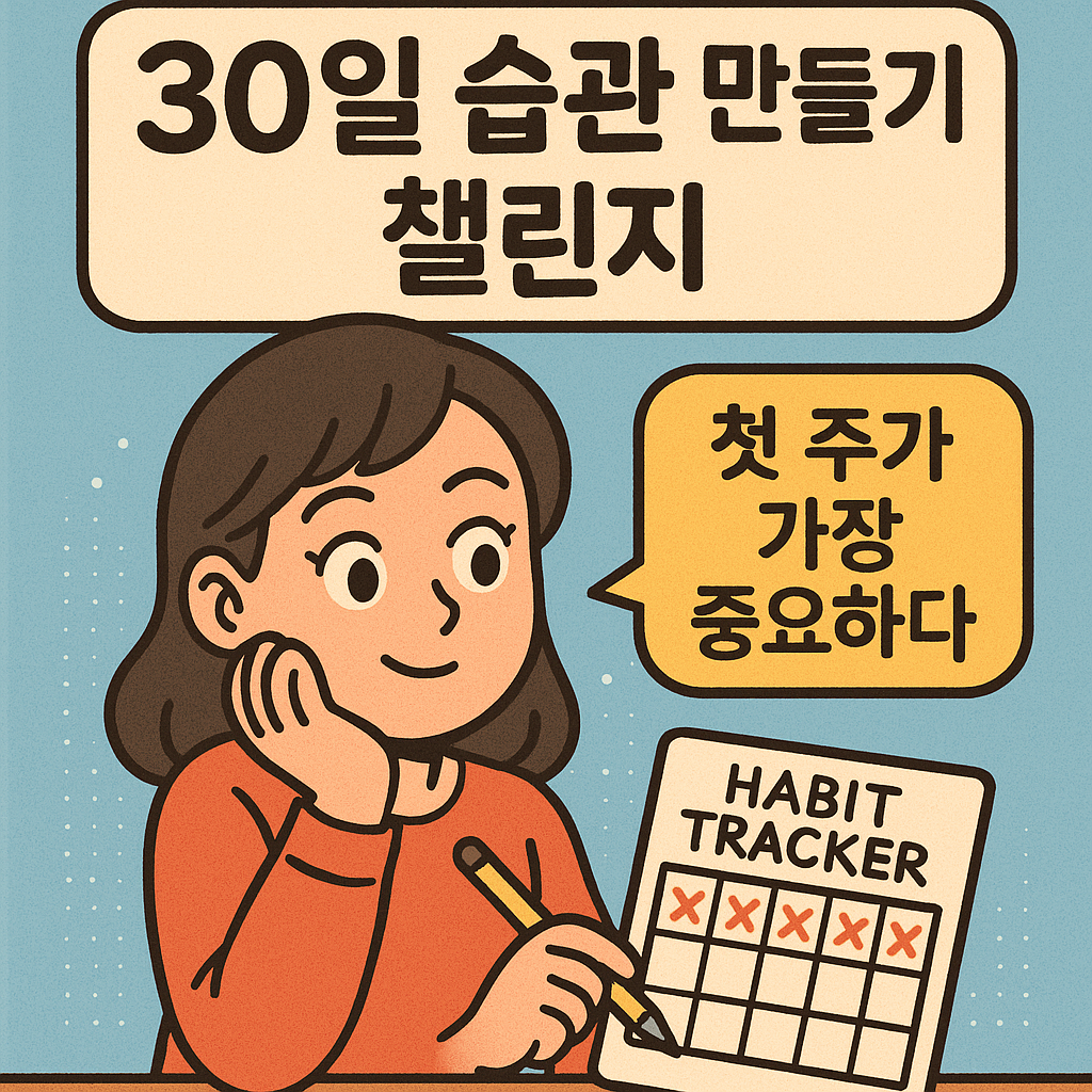 30일 습관 만들기 챌린지 – 첫 주가 가장 중요하다