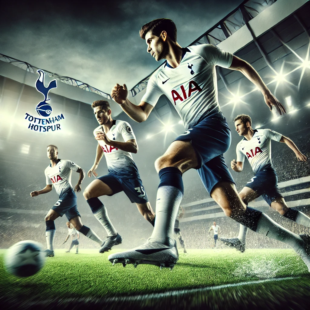 토트넘 선수들이 공격하고 있는 장면