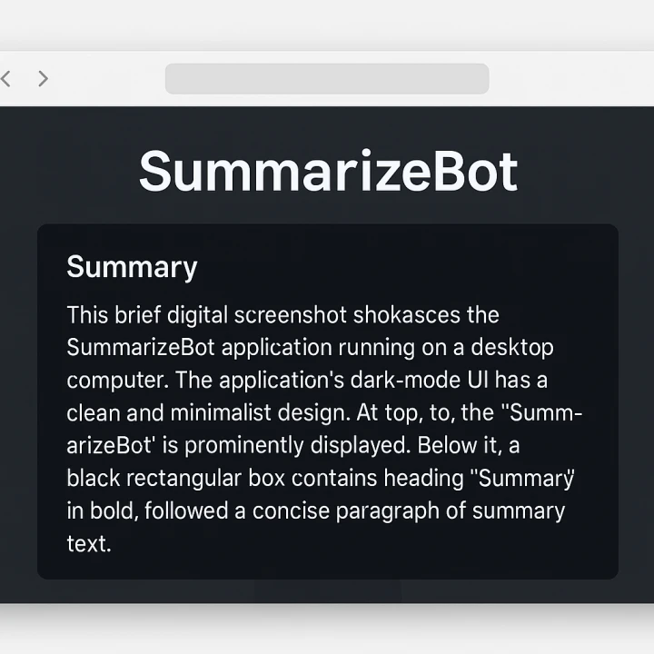 SummarizeBot 요약 결과 화면