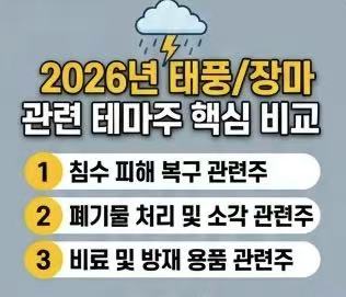 2026 태풍 수혜주 TOP5 지금 안 보면 놓칩니다 관련사진