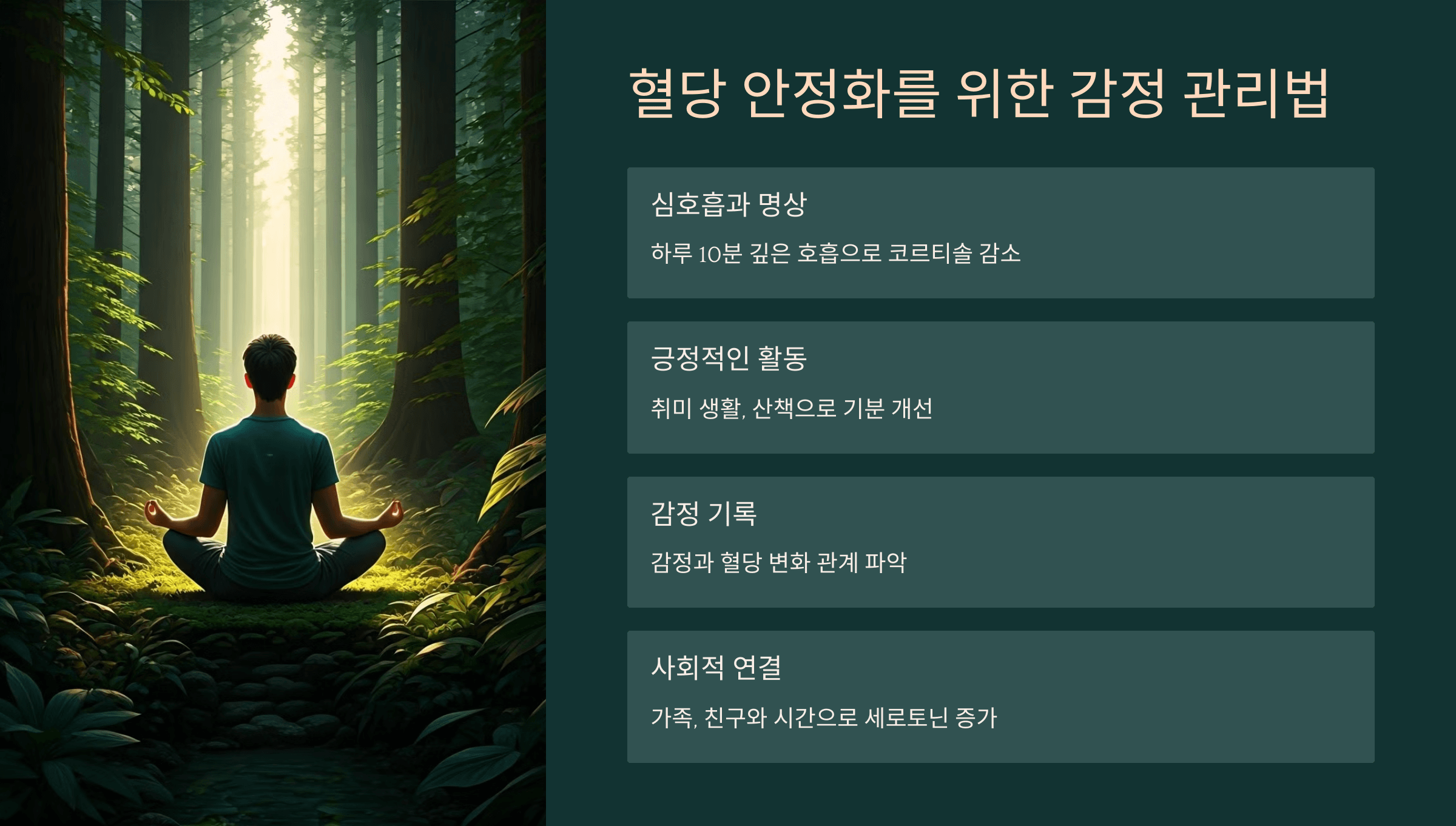 혈당 안정화를 위한 감정 관리