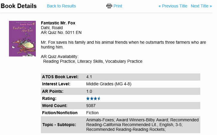 fantastic mr. fox AR 지수