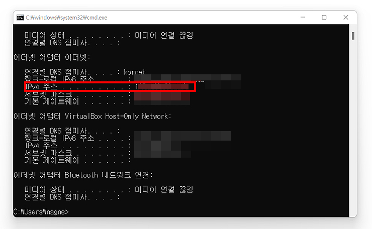 명령-프롬프트-ip-주소-확인-및-결과-보기