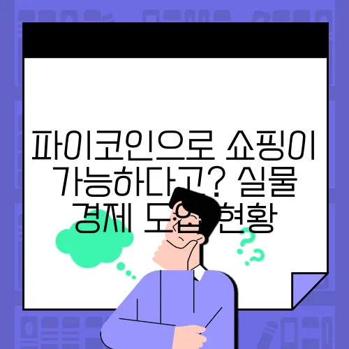 파이코인으로 쇼핑이 가능하다고? 실물 경제 도입 현황