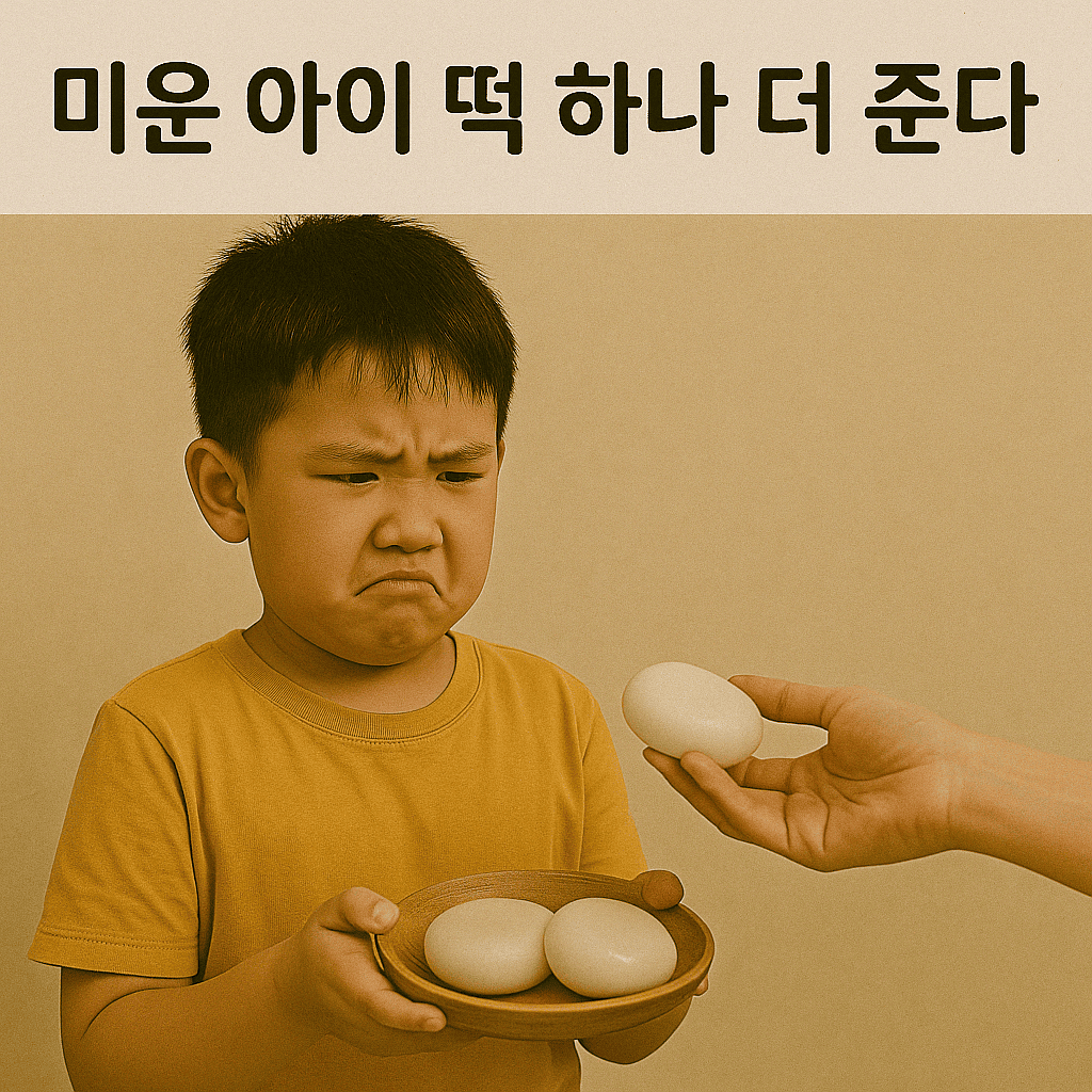 미운 아이 떡 하나 더 준다