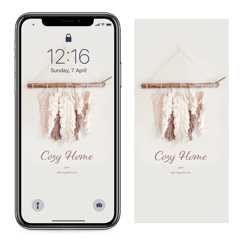 08 벽장식 C - Cozy Home 아이폰포근한배경화면