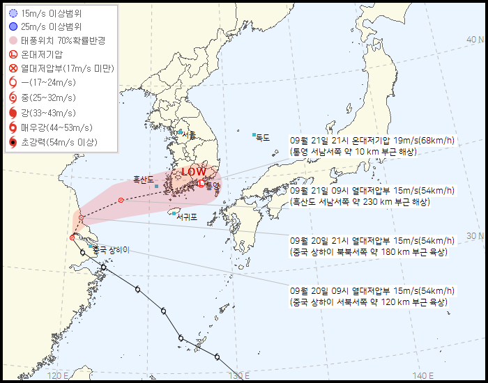 14호 태풍 풀라산