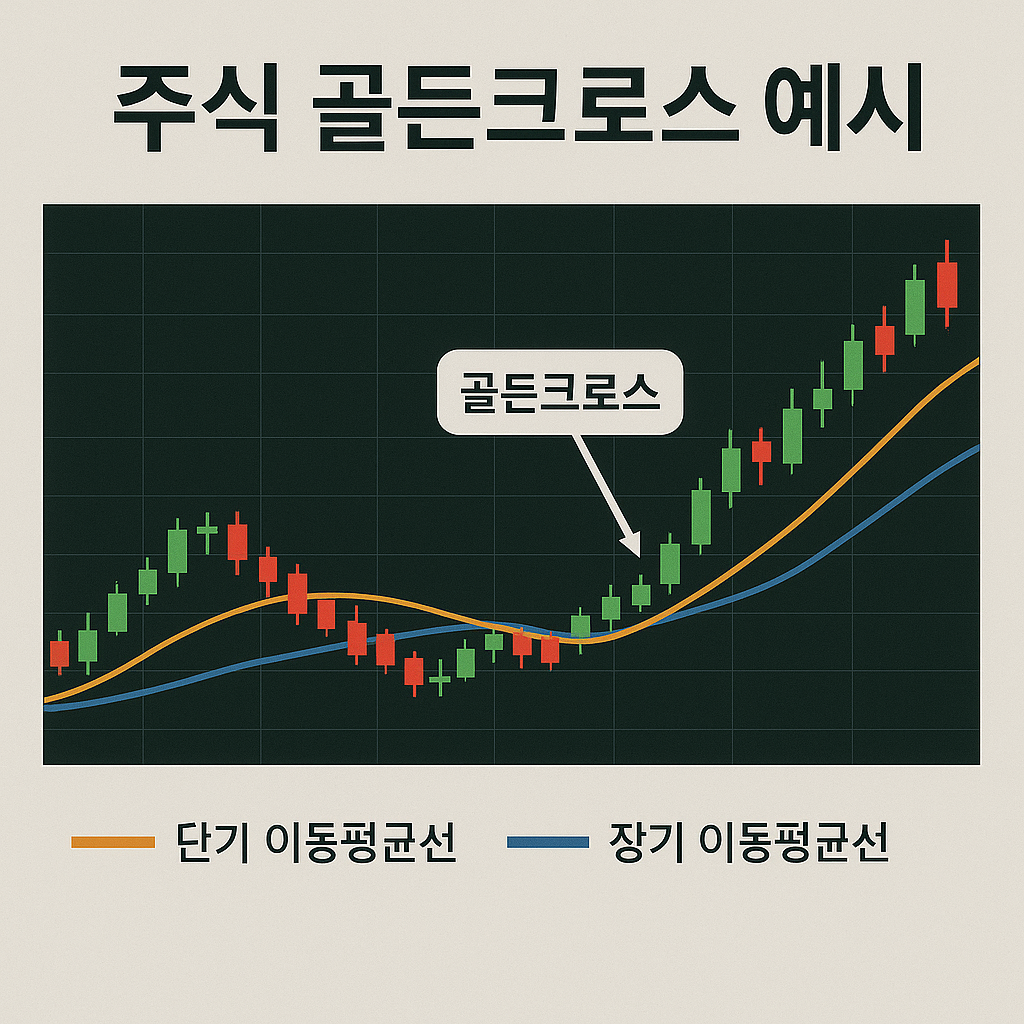 주식 골든크로스 예시 이미지입니다