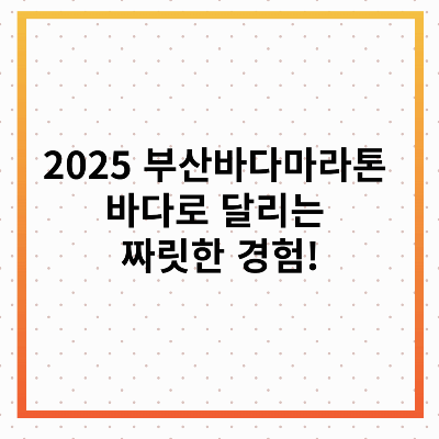 부산 바다마라톤
