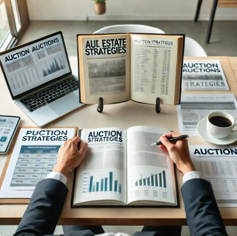 경매 시장 비교 공부하는 모습