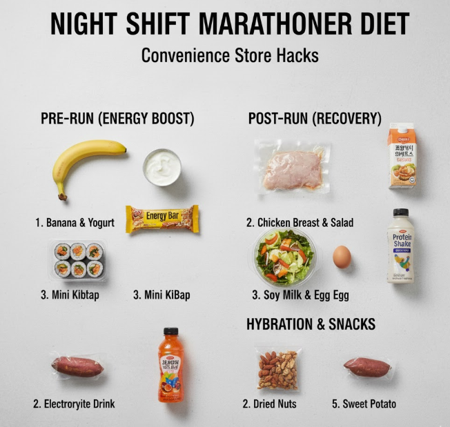 야근 많은 직장인 마라토너 식단