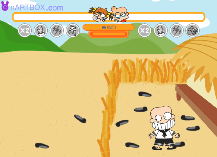 밍밍-vs-왕따-플래시게임-시작-화면