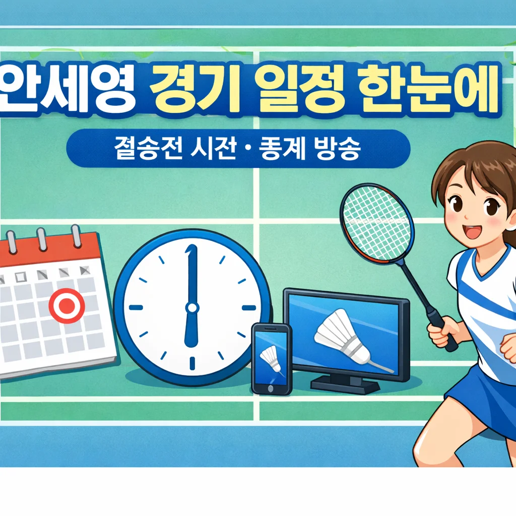 안세영 경기 일정 완벽 가이드|결승전 시청 준비 끝!