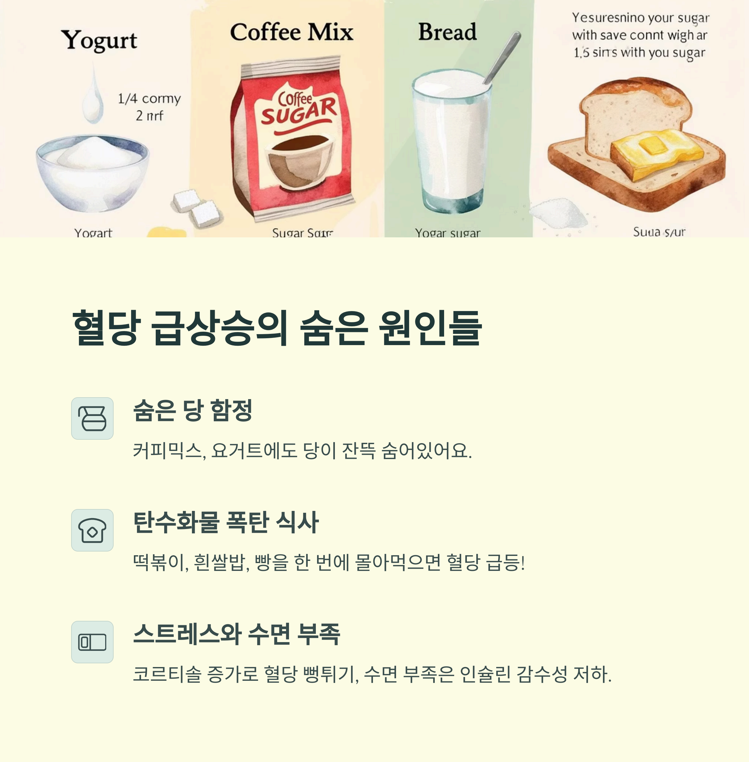 혈당 급상승의 숨은 원인들