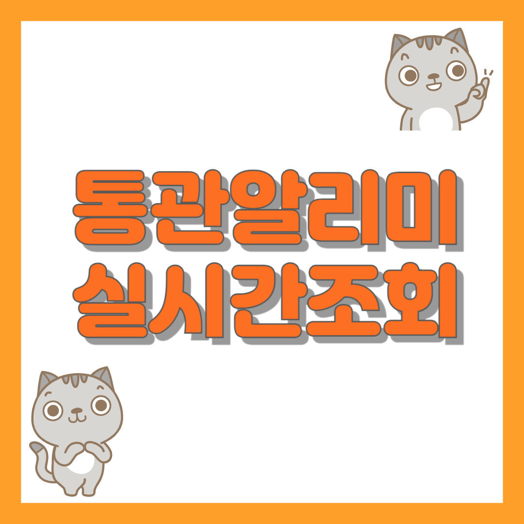 통관알리미 사용 실시간조회방법