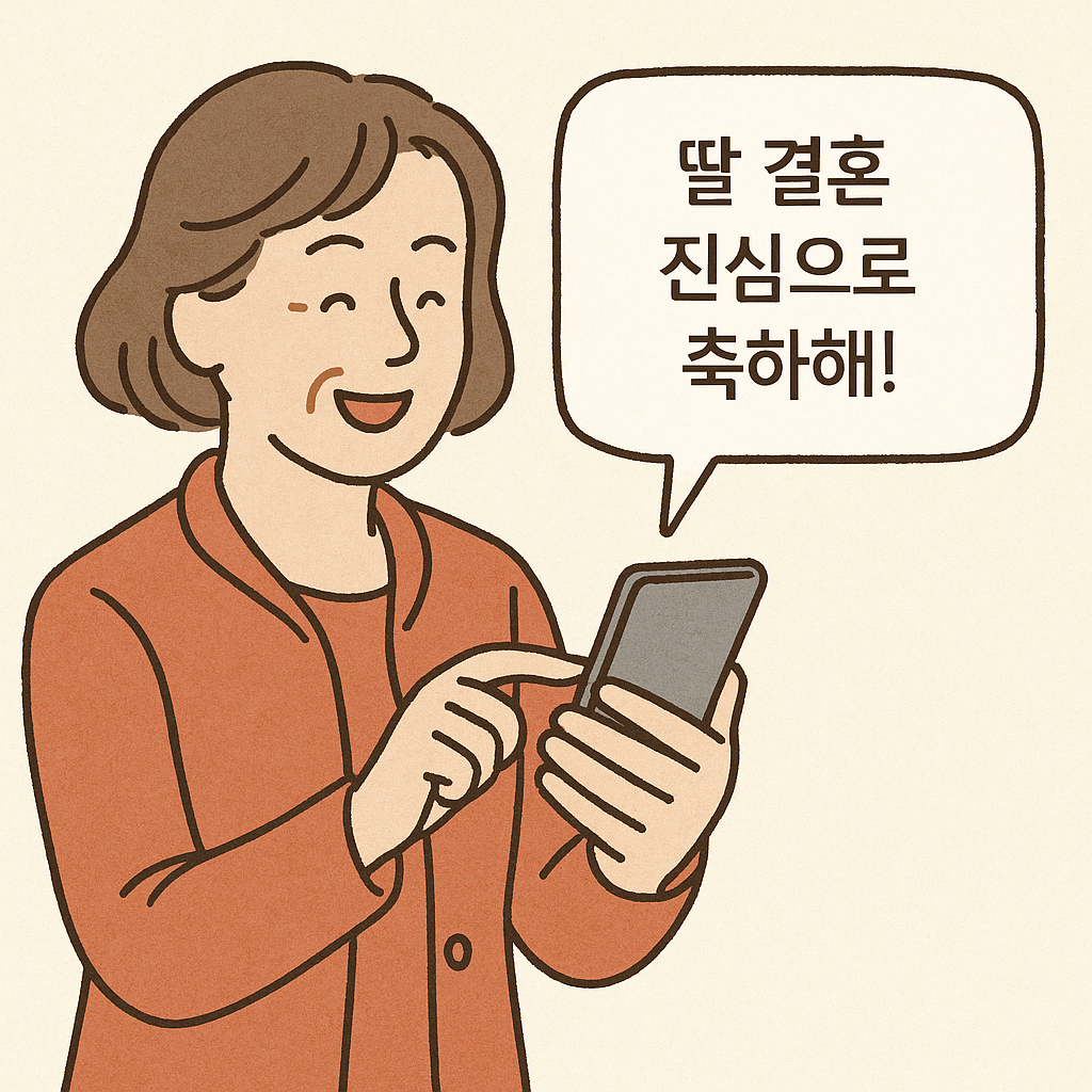 친구 딸에게 직접보낼때