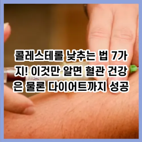 콜레스테롤 낮추는 법 7가지