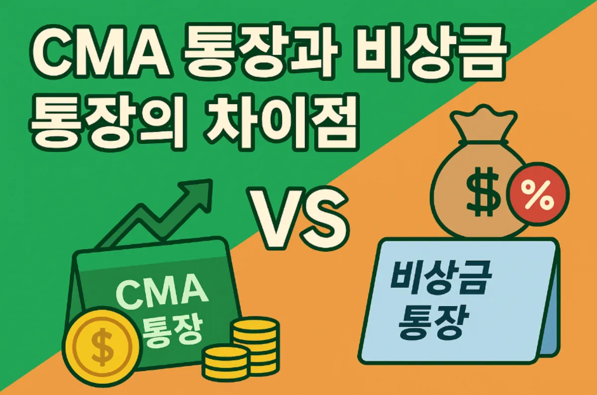 CMA 통장과 비상금 통장의 차이점