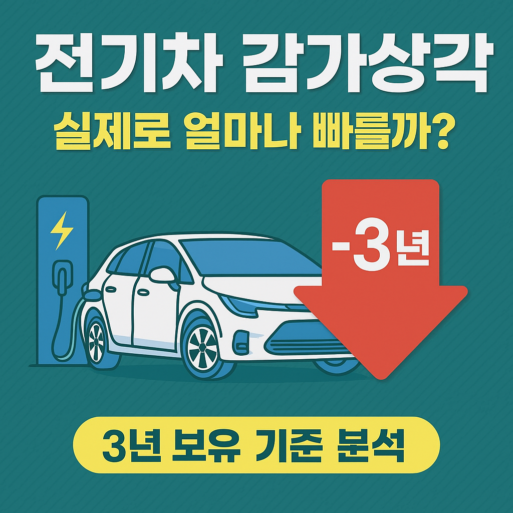 전기차 감가상각 실제로 얼마나 빠를까? 라고 쓰여진 포스터