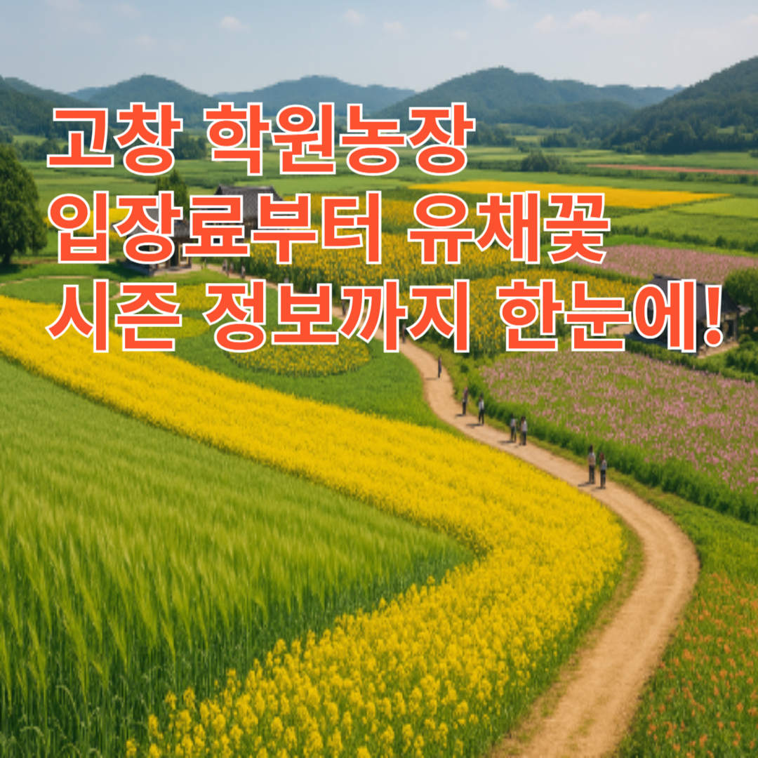 고창 학원농장 입장료부터 유채꽃 시즌 정보까지 한눈에!